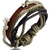"Armband" Baumwolle/Leder.