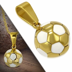 Goldener Fußball aus Edelstahl