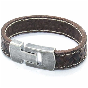 MaZo Herren Lederarmband braun
