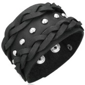 Lederarmband "Black"