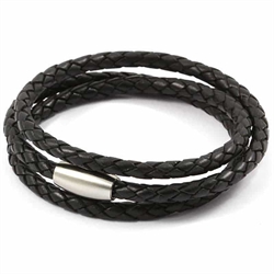 Lederarmband trible "Steel"