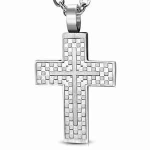 Halskette "Kreuz aus Stahl".