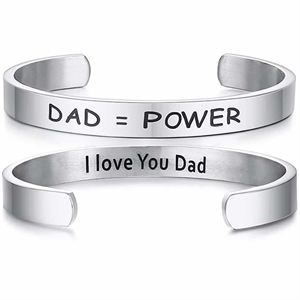 Love my DAD - Armband aus glänzendem Stahl