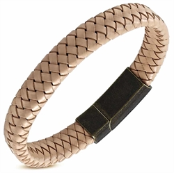 Tekk Lederarmband Bronze