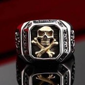 Biker Ring mit Totenkopf 