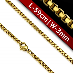 Lux Kette vergoldet 3mm/60cm