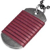 Halskette "Dogtag Leder"