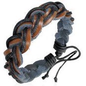 Mode-Armband "Baumwolle/Leder"