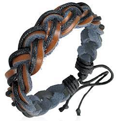 Mode-Armband "Baumwolle/Leder"