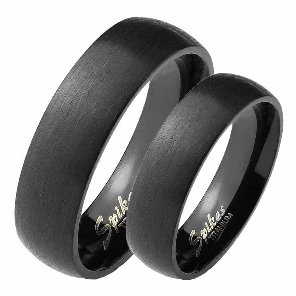 Schwarze Ringe, Trauringe, Titanringe, Herren-Ringe, Titan-Eheringe,  Eco-Friendly Trauringe, Eheringe Festung - .de