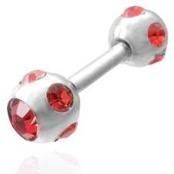 "Rotes CZ"-Piercing.