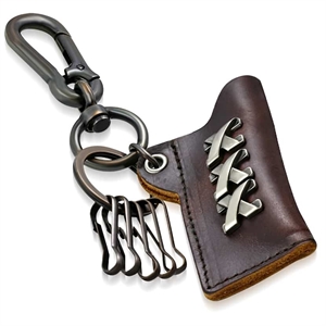 Schlüsselanhänger aus Leder.
