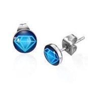 Ohrring "Blauer Diamant"