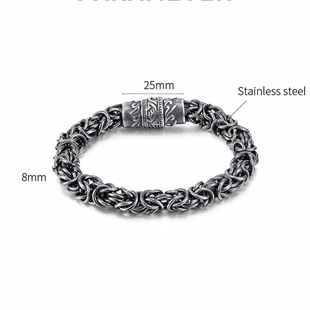 Wikinger-Armband aus Stahl