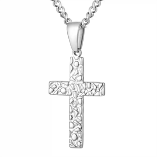 Herrenschmuckset mit Perlen und Kreuzanhänger aus Edelstahl – Urban Pearl & Steel Duo