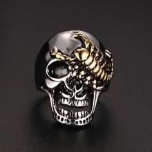 Totenkopf Skorpion Ring