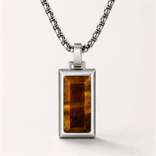 Atlas Tiger Eye – Herren-Halskette aus Edelstahl