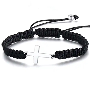 Faith Cord – Herrenarmband mit Stahlkreuz