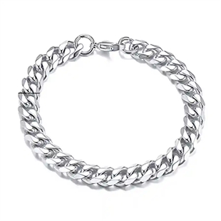 Cuban Chain Klassisches Herrenarmband aus Edelstahl – 7 mm