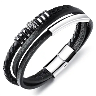 schwarzes Armband für Männer