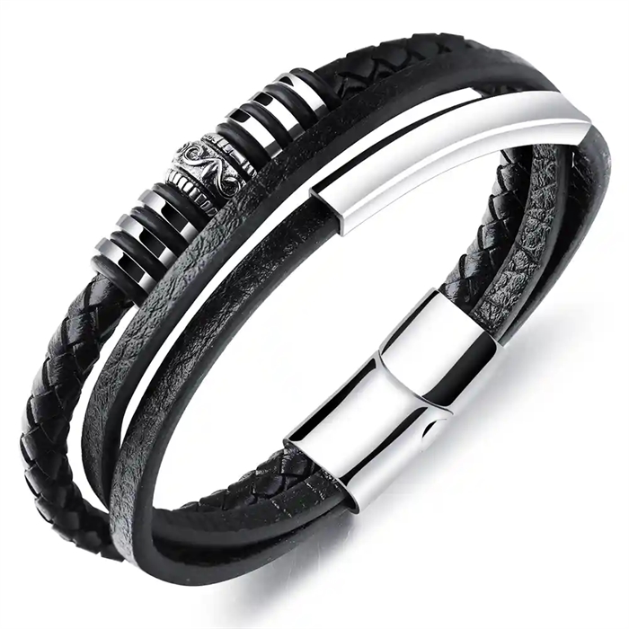 schwarzes Armband für Männer