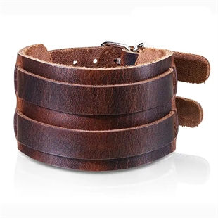 Armband in imt . Leder braun