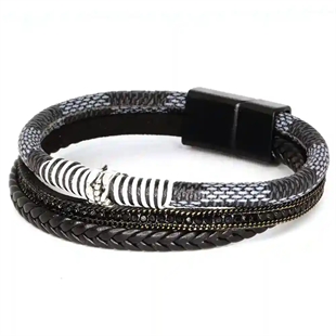 Urbani Steel Bracelet – Geflochtenes Herren Armband 1,5 cm (20,5 cm)