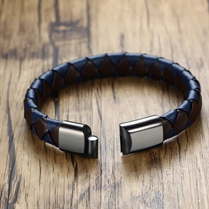 TK blaues Lederarmband