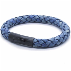 Lederarmband "Blue Strato".