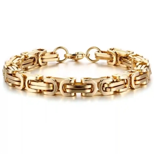 Hawn Armband Edelstahl vergoldet 8mm