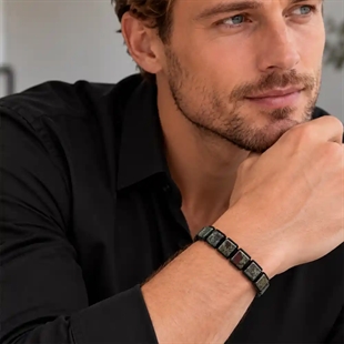 Lhasa Macramé-Armband für Herren