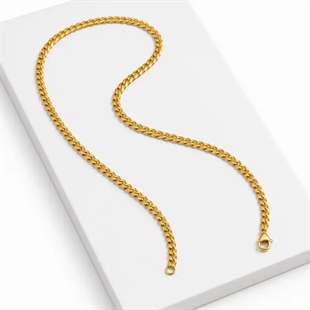Romano Halskette aus vergoldetem Edelstahl – 5 mm