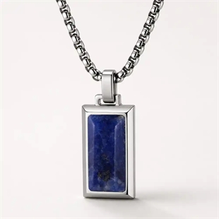 Atlas – Herren-Halskette mit blauem Lapislazuli-Stein