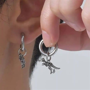 dino ohrring für männer