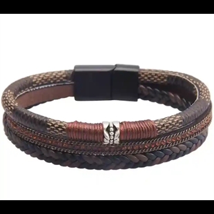 Rustic Edge Bracelet – Geflochtenes Herren Armband 1,5 cm (21,5 cm)