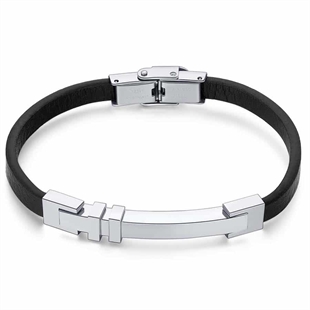 Herrenarmbänder aus Stahl und Leder