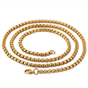 Leari Herrenhalskette IP. gold (wasserdicht) 49 cm