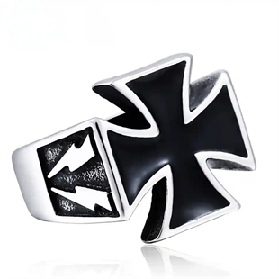 Eisenkreuz Herrenring aus Edelstahl