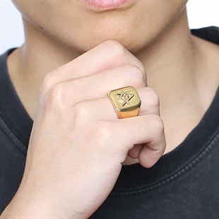 Stahl Ring: Herren Ring schwarz  Schmuck günstig online kaufen