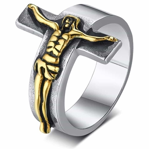 Goldener Jesus-Ring