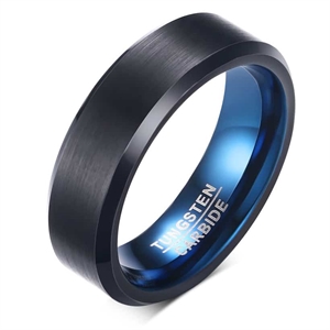 Schwarz/blauer Wolfram Ring