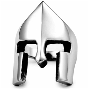 Sparta Helm Herrenring aus Stahl.