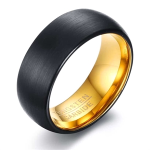 Gold/Schwarzer Wolfram-Ring