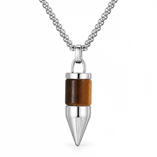 BulletCore Tiger Eye – Herrenhalskette für Männer