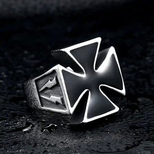 Eisenkreuz Herrenring aus Edelstahl