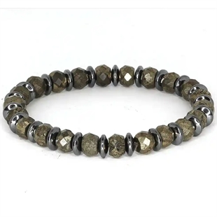 Exklusives Herrenarmband aus Hämatit – 8 mm