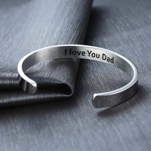 Love my DAD - Armband aus glänzendem Stahl