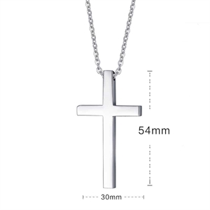 Einfaches Stahlkreuz mit Kette.