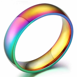 LGBT Ring - atemberaubendes Farbspiel in Stahl