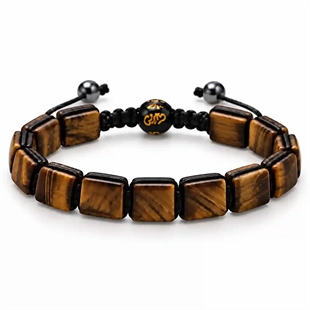 Lhasa Tiger Eye – Makramee-Armband Tigerauge